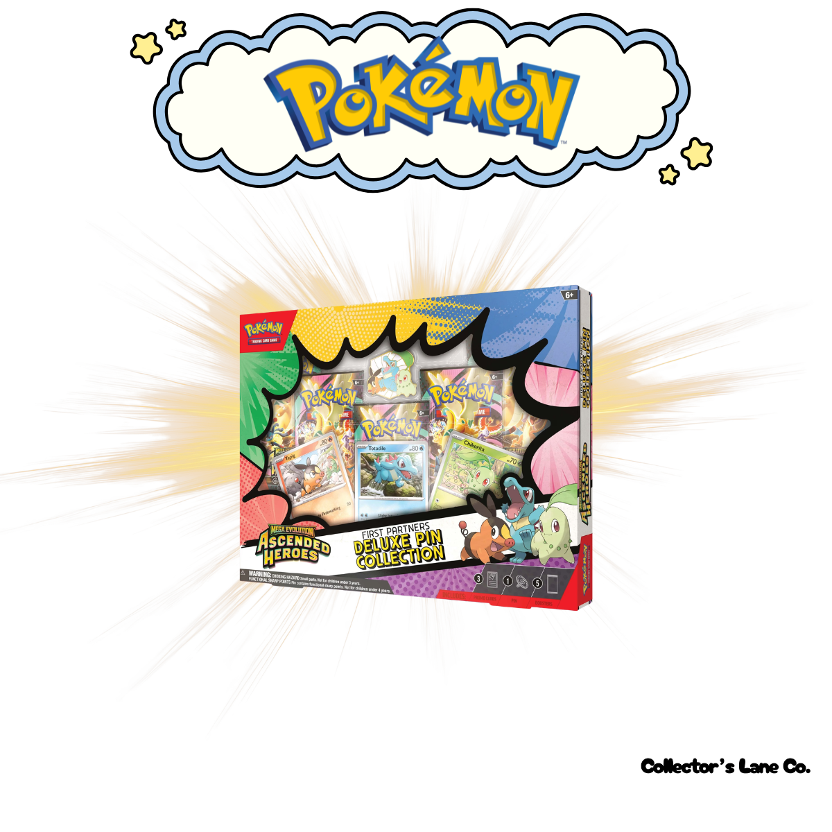 Pokemon Trading Card Game: Mega Evolution - Ascended Heroes First Partners Deluxe Pin Collection