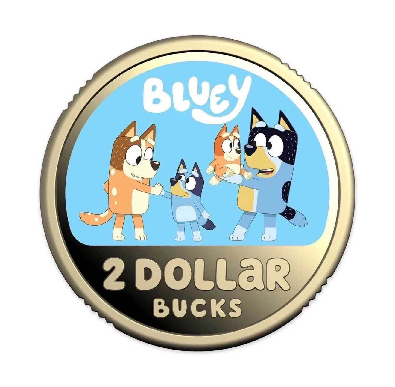 2026 Bluey $2 Coloured AlBr Proof Coin