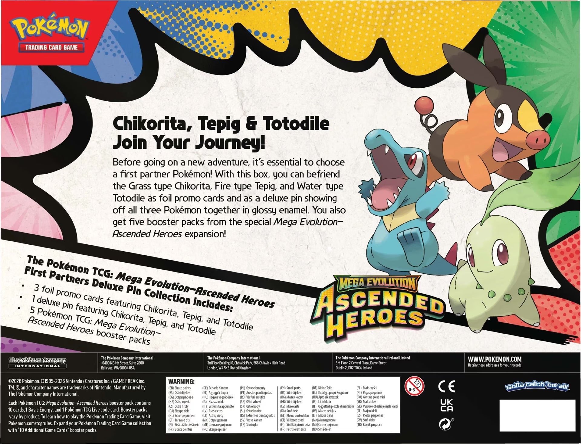 Pokemon Trading Card Game: Mega Evolution - Ascended Heroes First Partners Deluxe Pin Collection