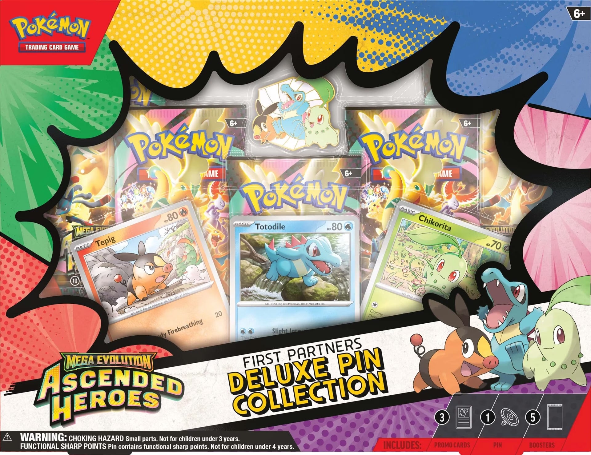 Pokemon Trading Card Game: Mega Evolution - Ascended Heroes First Partners Deluxe Pin Collection