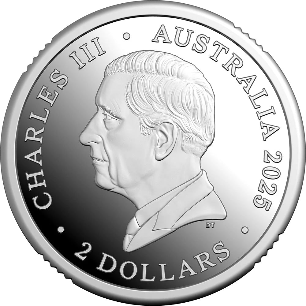 2025 $2 80 Years On: Remembering the Second World War 'C' Mintmark Coloured Fine Silver Proof Coin