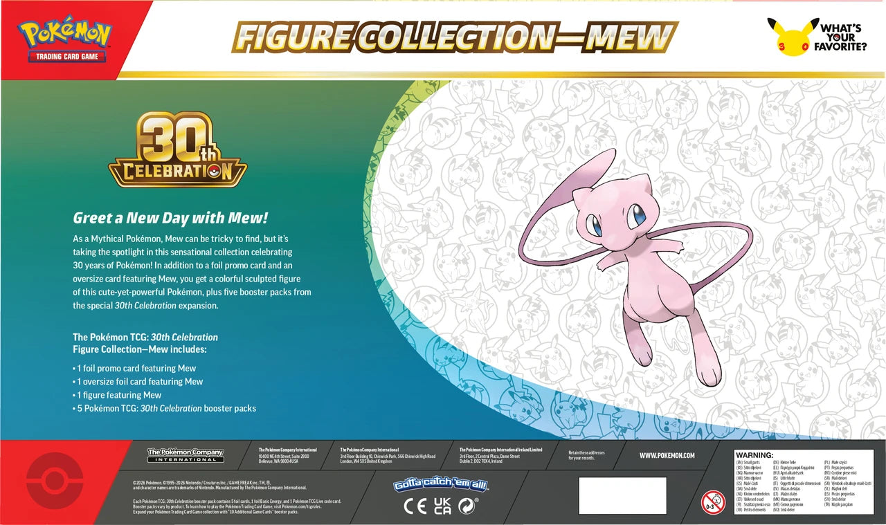 Pokemon TCG: 30th Celebration Figure Collection Mew /Mewtwo (Pre-Order)