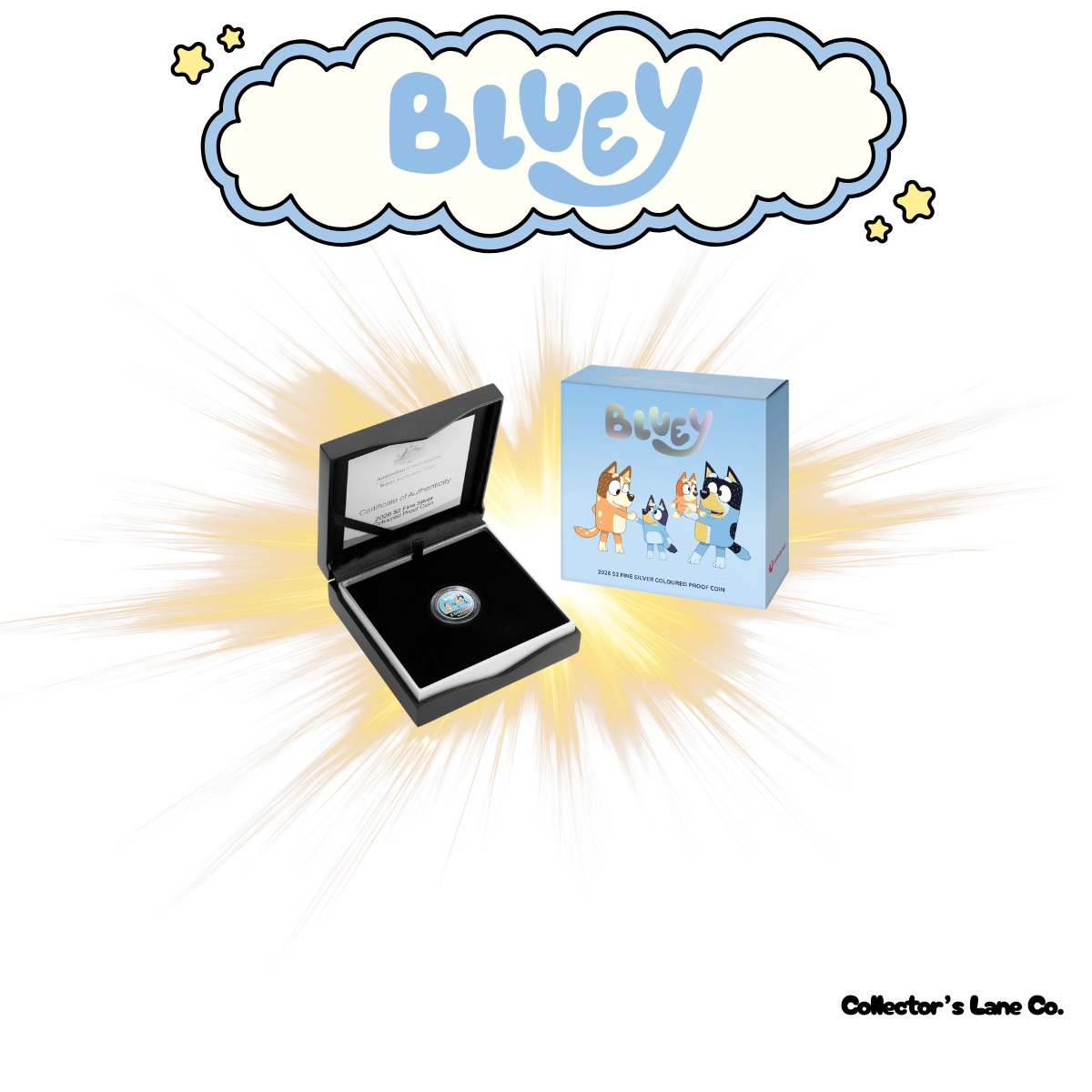 Bluey 2026 $2 Coloured Silver Proof Coin