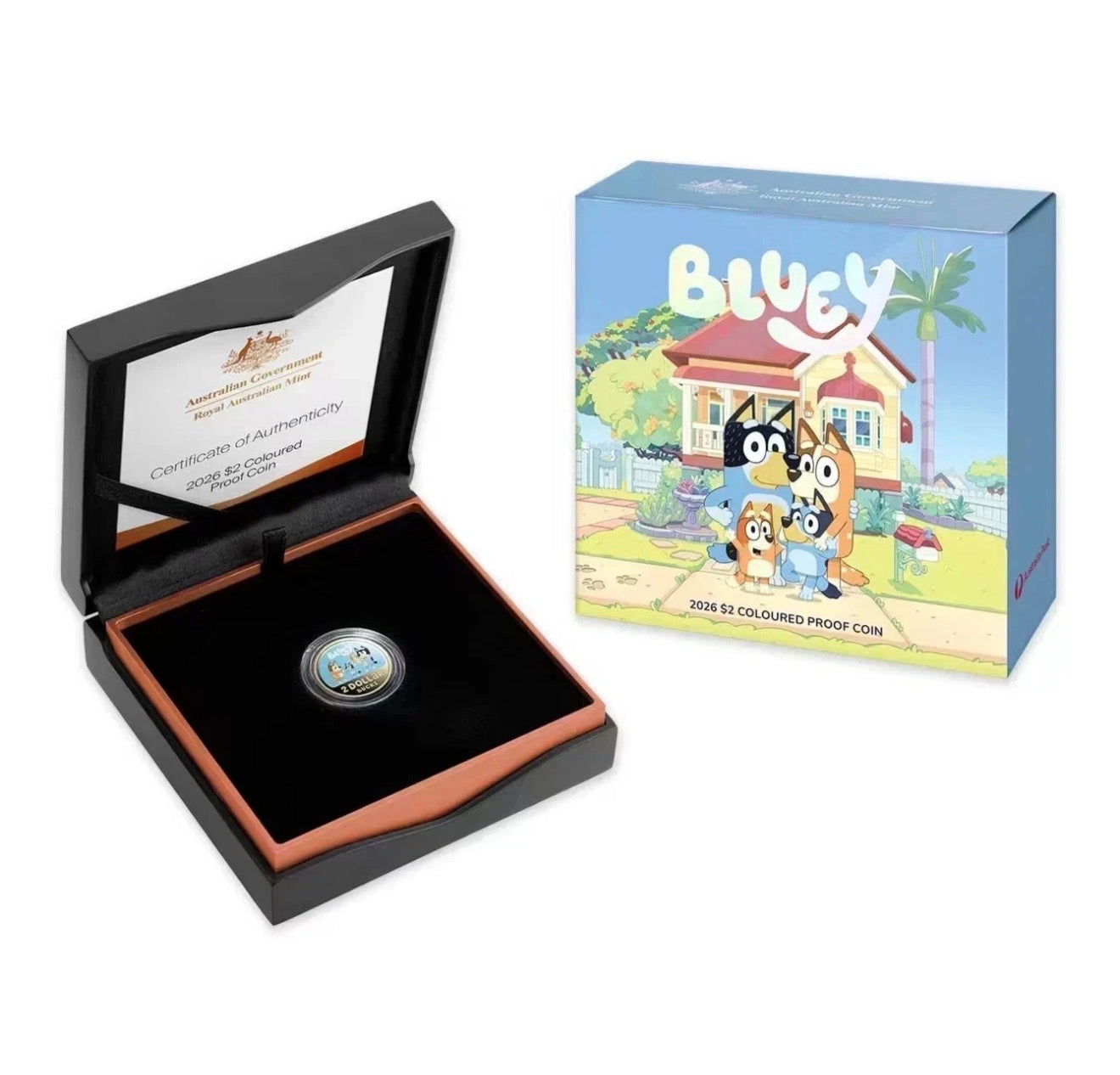 2026 Bluey $2 Coloured AlBr Proof Coin