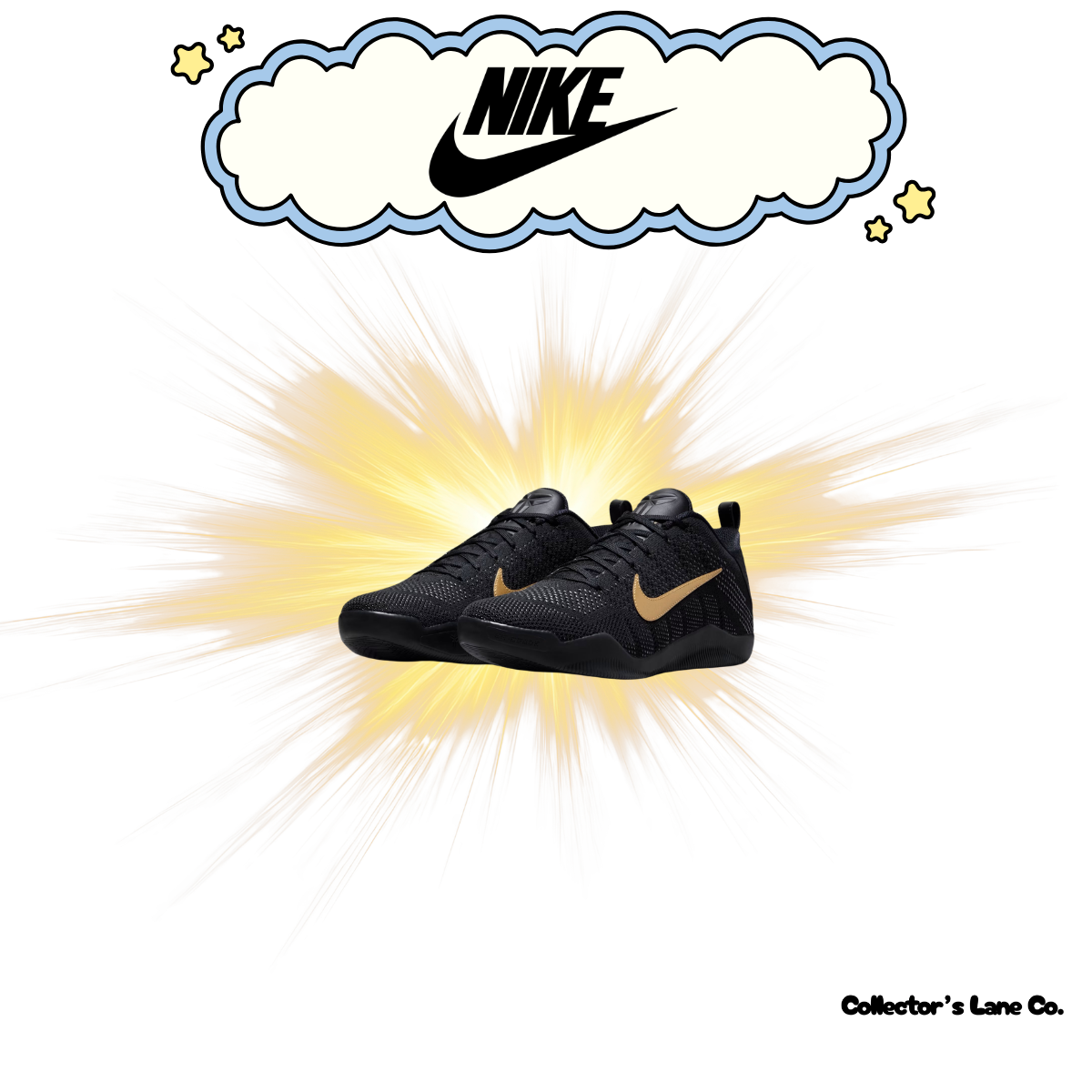 Kobe 11 ProTro Black and Metallic Gold