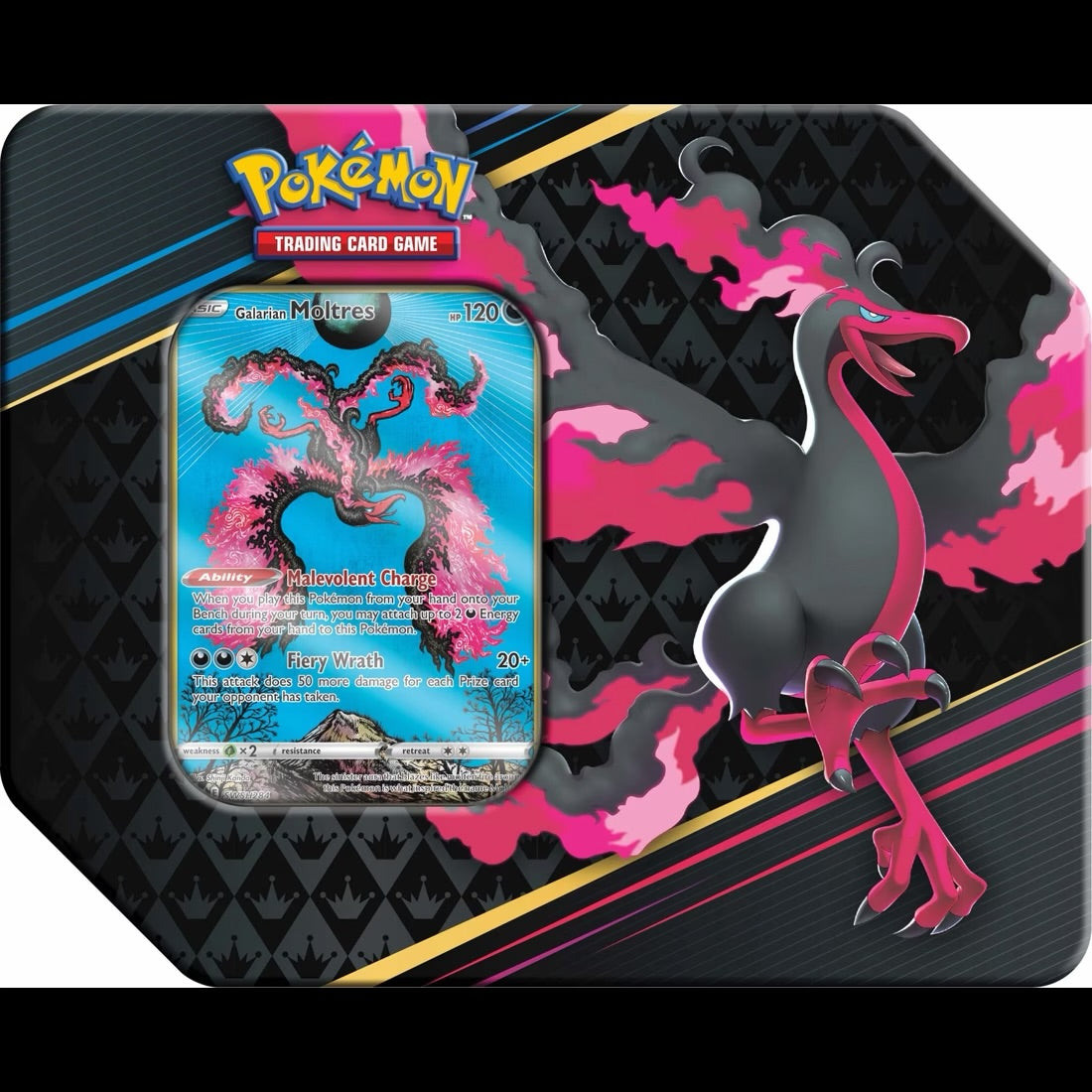 Pokemon Trading Card Game: Crown Zenith Tin x3 Galarian Articuno, Galarian Zapdos and Galarian Moltres