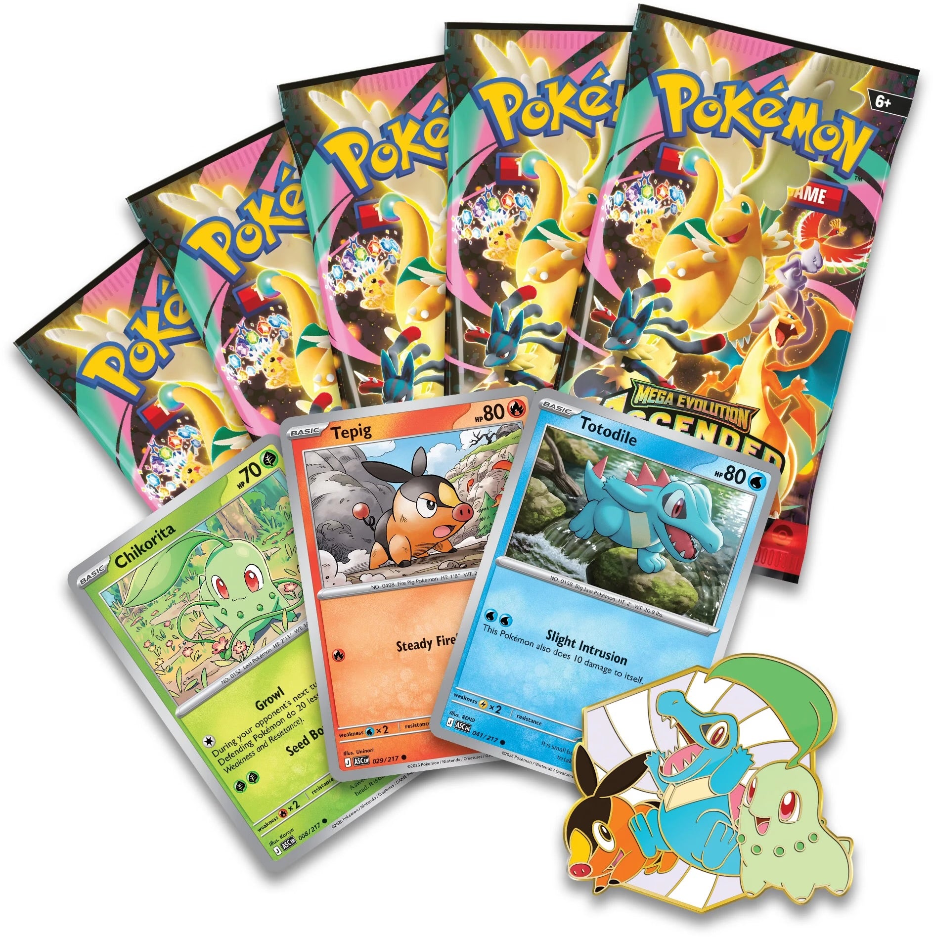 Pokemon Trading Card Game: Mega Evolution - Ascended Heroes First Partners Deluxe Pin Collection
