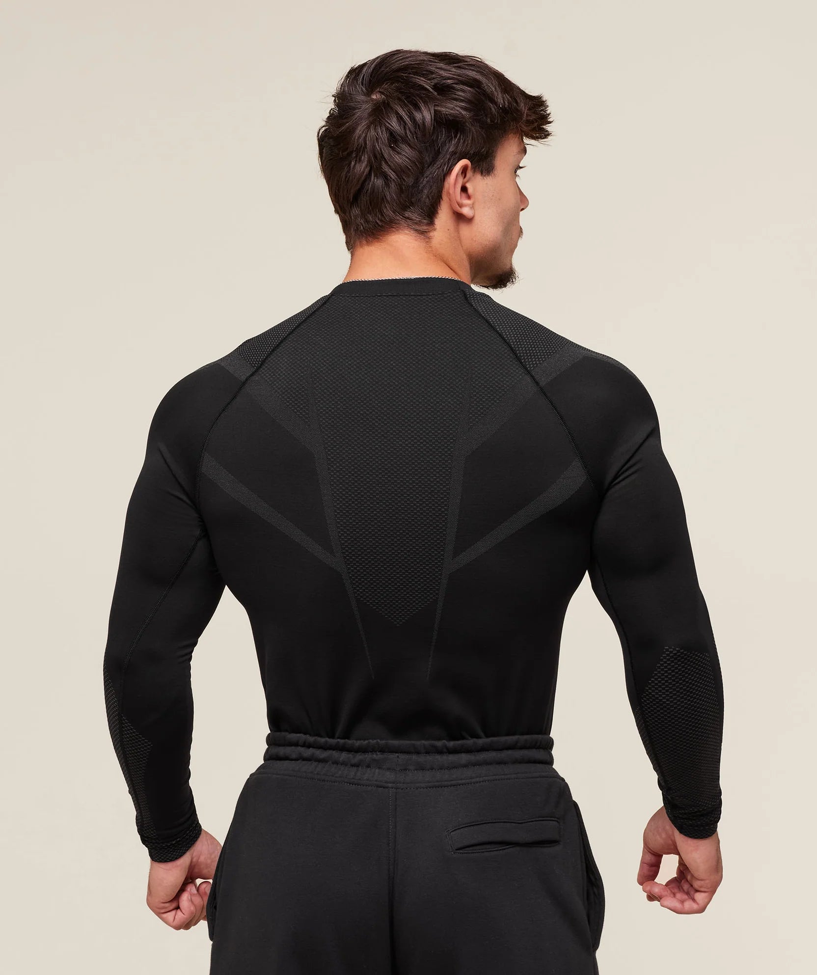 Gymshark Onyx 5.0 Seamless Long Sleeve T-Shirt - Black/Onyx Grey