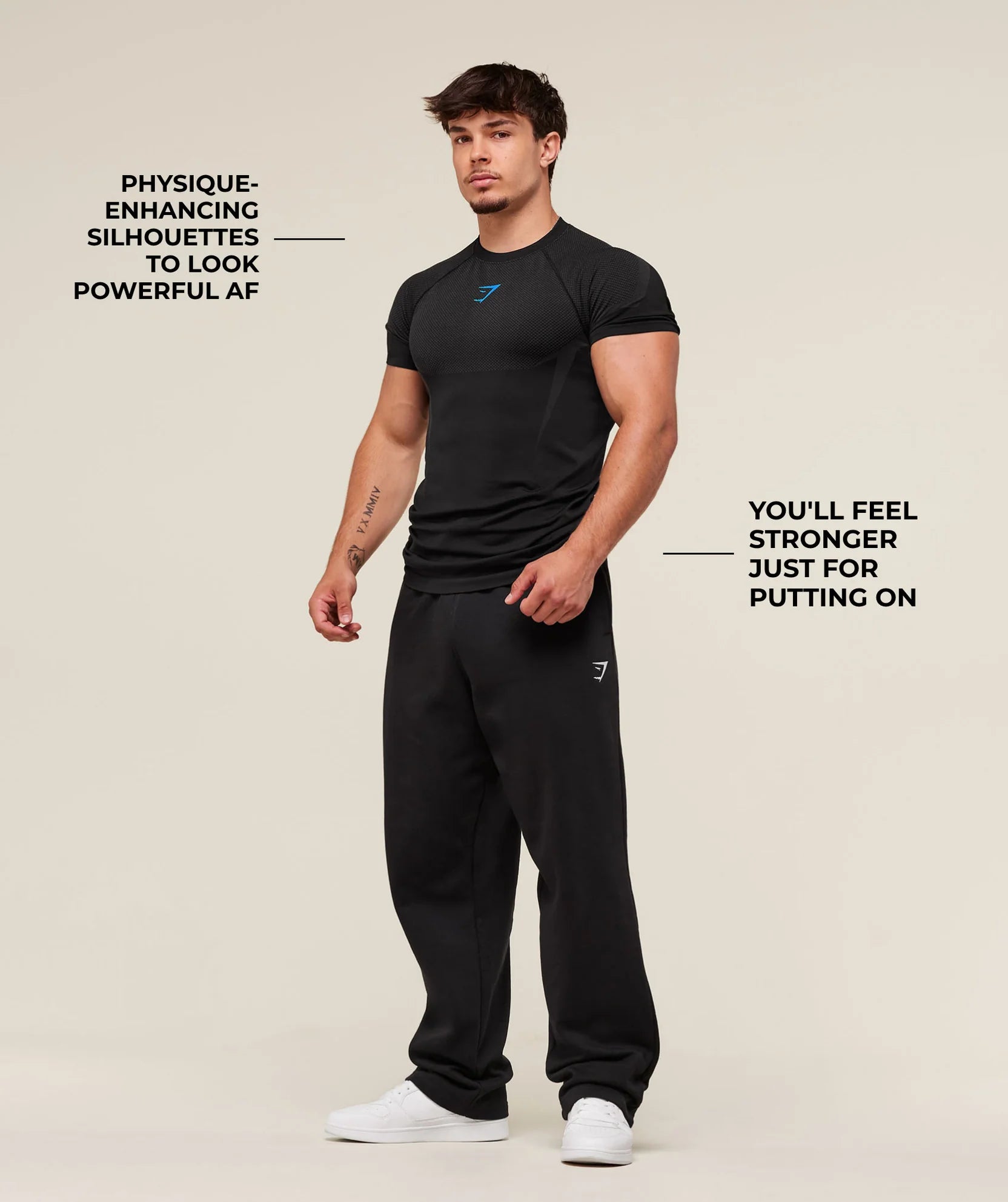 Gymshark Onyx 5.0 Seamless T-Shirt - Black/Onyx Grey