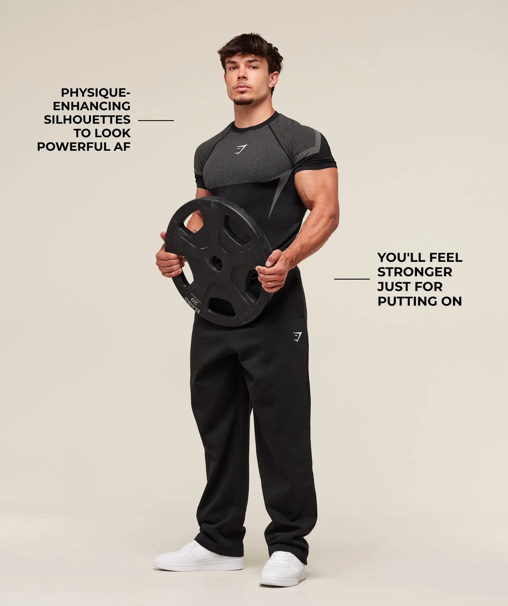 Gymshark Onyx 5.0 Seamless T-Shirt - Black/Light Grey