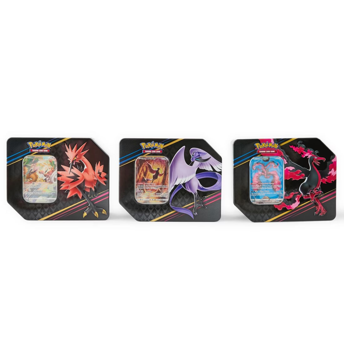 Pokemon Trading Card Game: Crown Zenith Tin x3 Galarian Articuno, Galarian Zapdos and Galarian Moltres