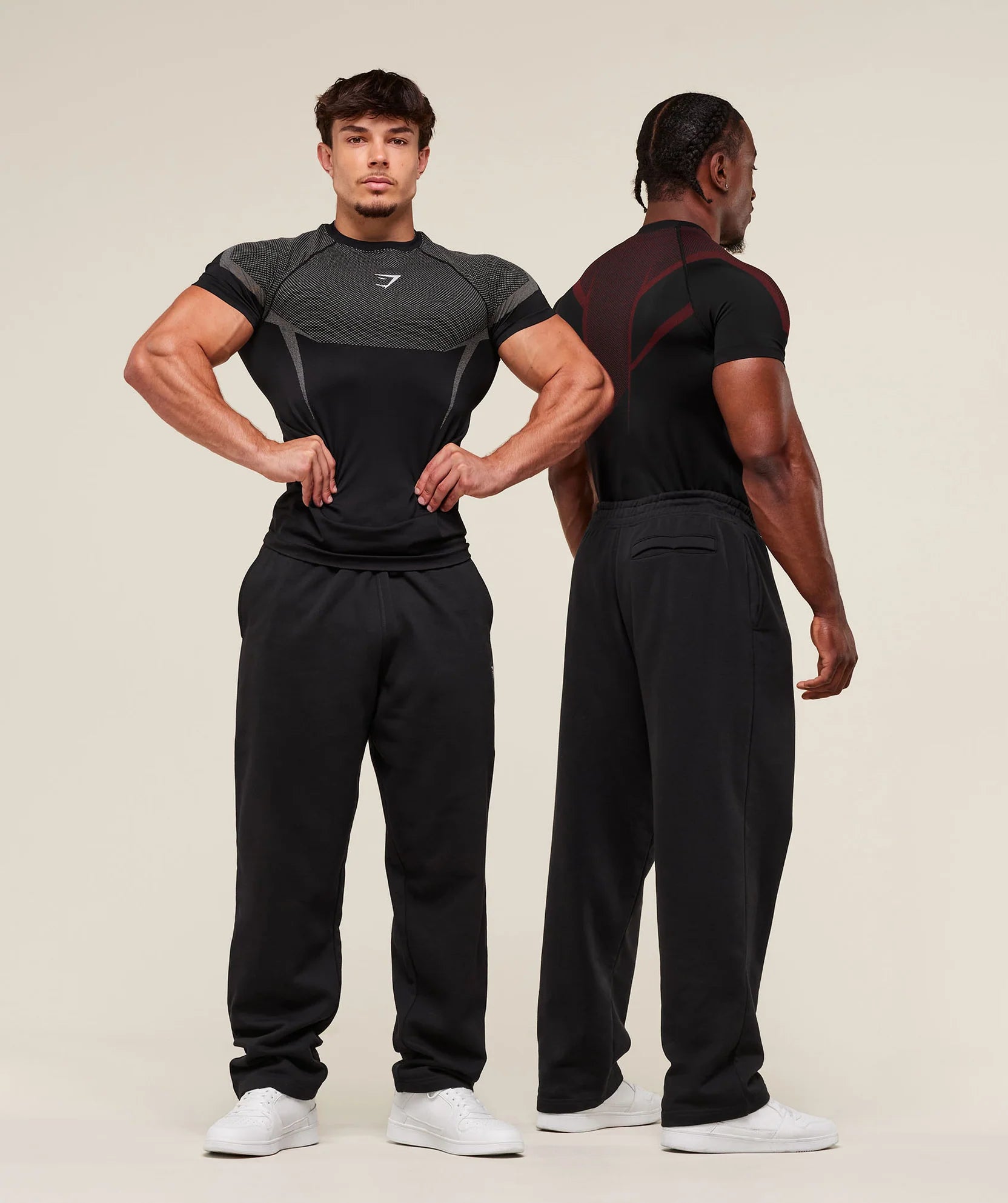 Gymshark Onyx 5.0 Seamless T-Shirt - Black/Light Grey