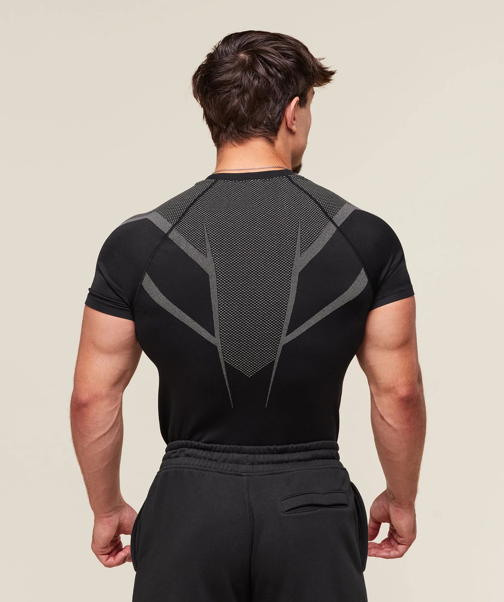 Gymshark Onyx 5.0 Seamless T-Shirt - Black/Light Grey