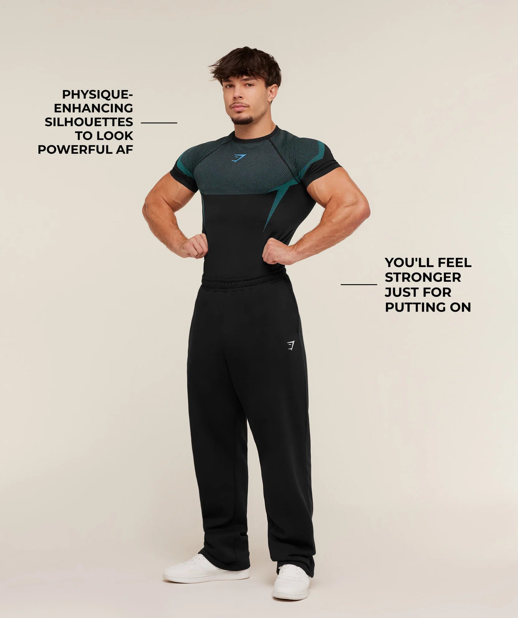 Gymshark Onyx 5.0 Seamless T-Shirt - Black/Brand Blue