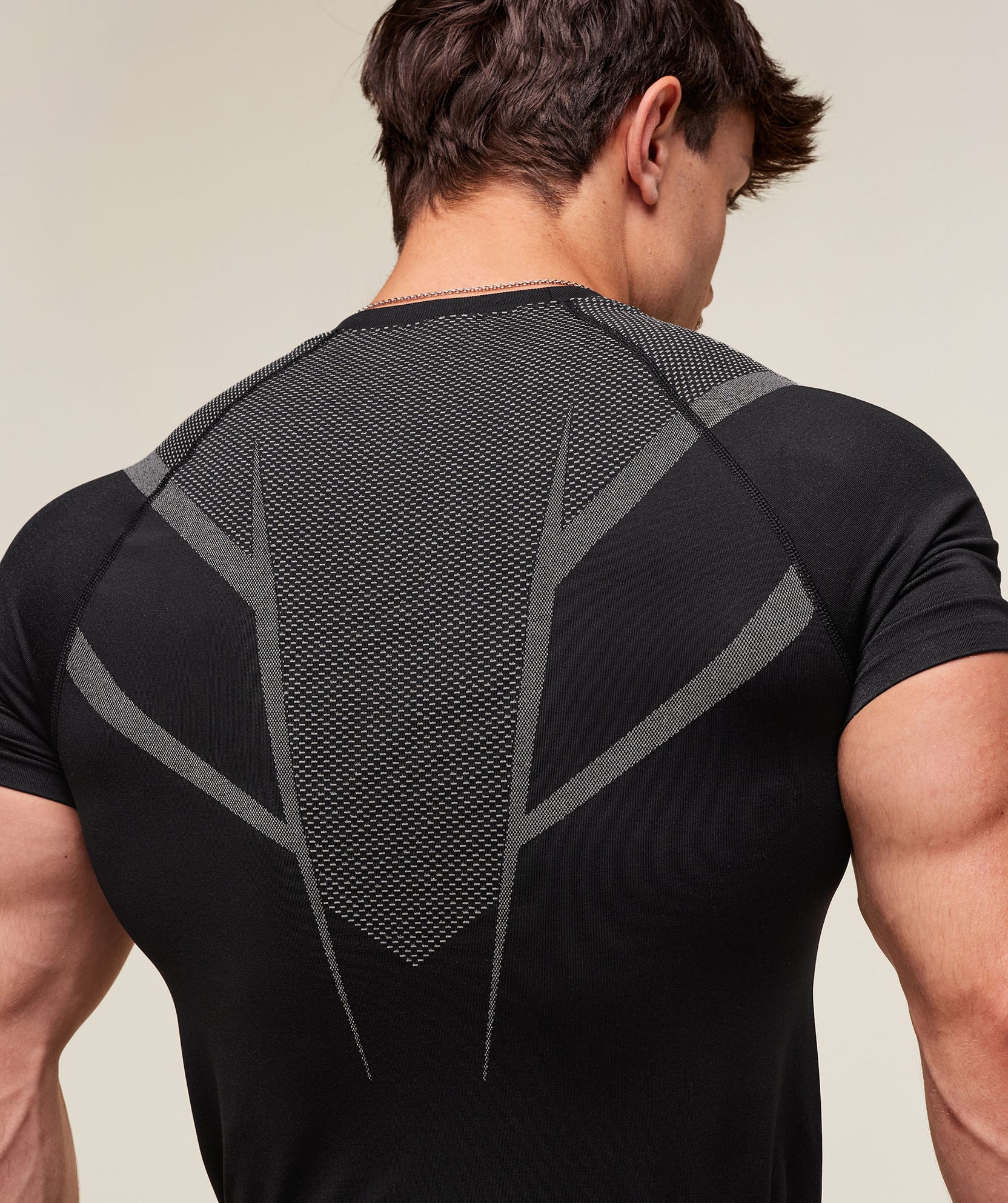 Gymshark Onyx 5.0 Seamless T-Shirt - Black/Light Grey