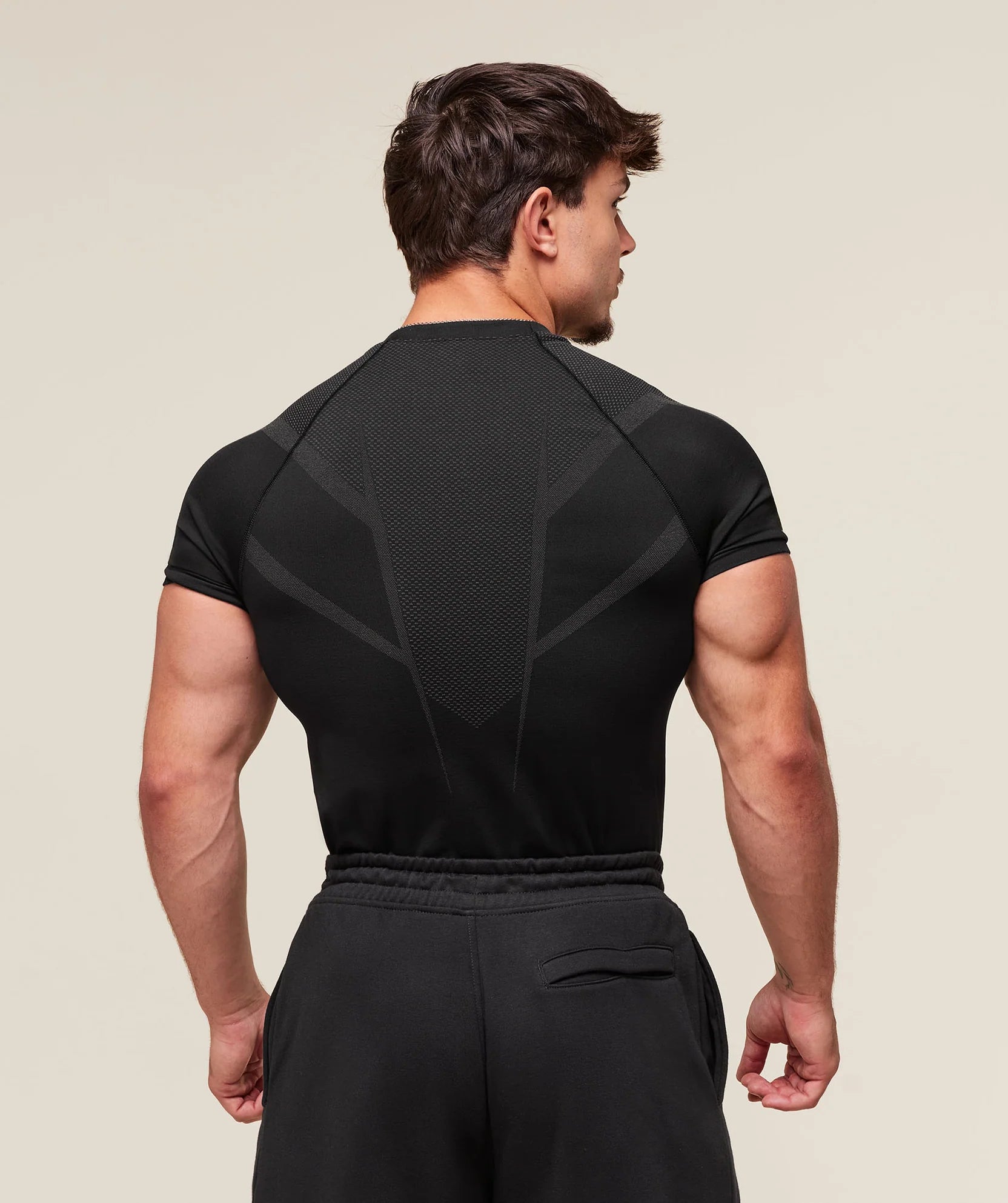 Gymshark Onyx 5.0 Seamless T-Shirt - Black/Onyx Grey