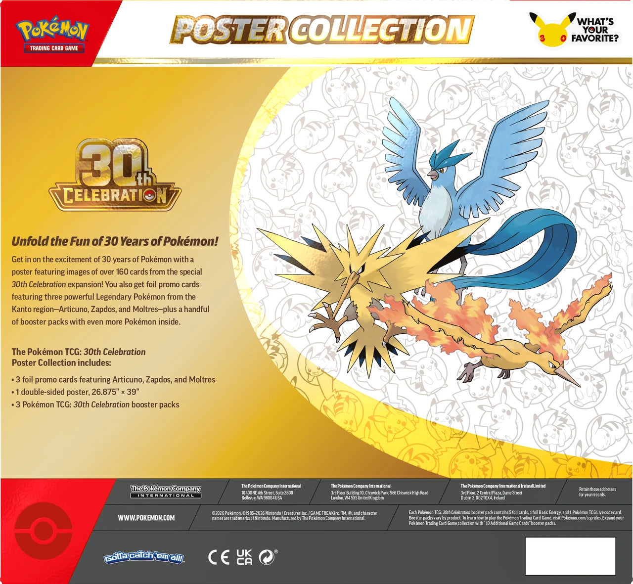 Pokemon TCG: 30th Celebration Poster Box (Pre-Order)