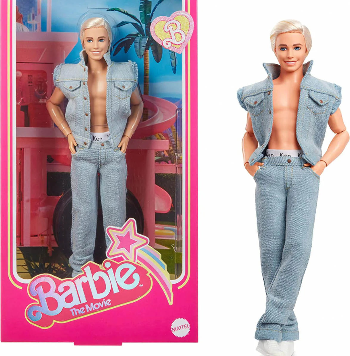 Ken: Barbie the Movie Collectible Ken Doll Wearing All-Denim Matching Set