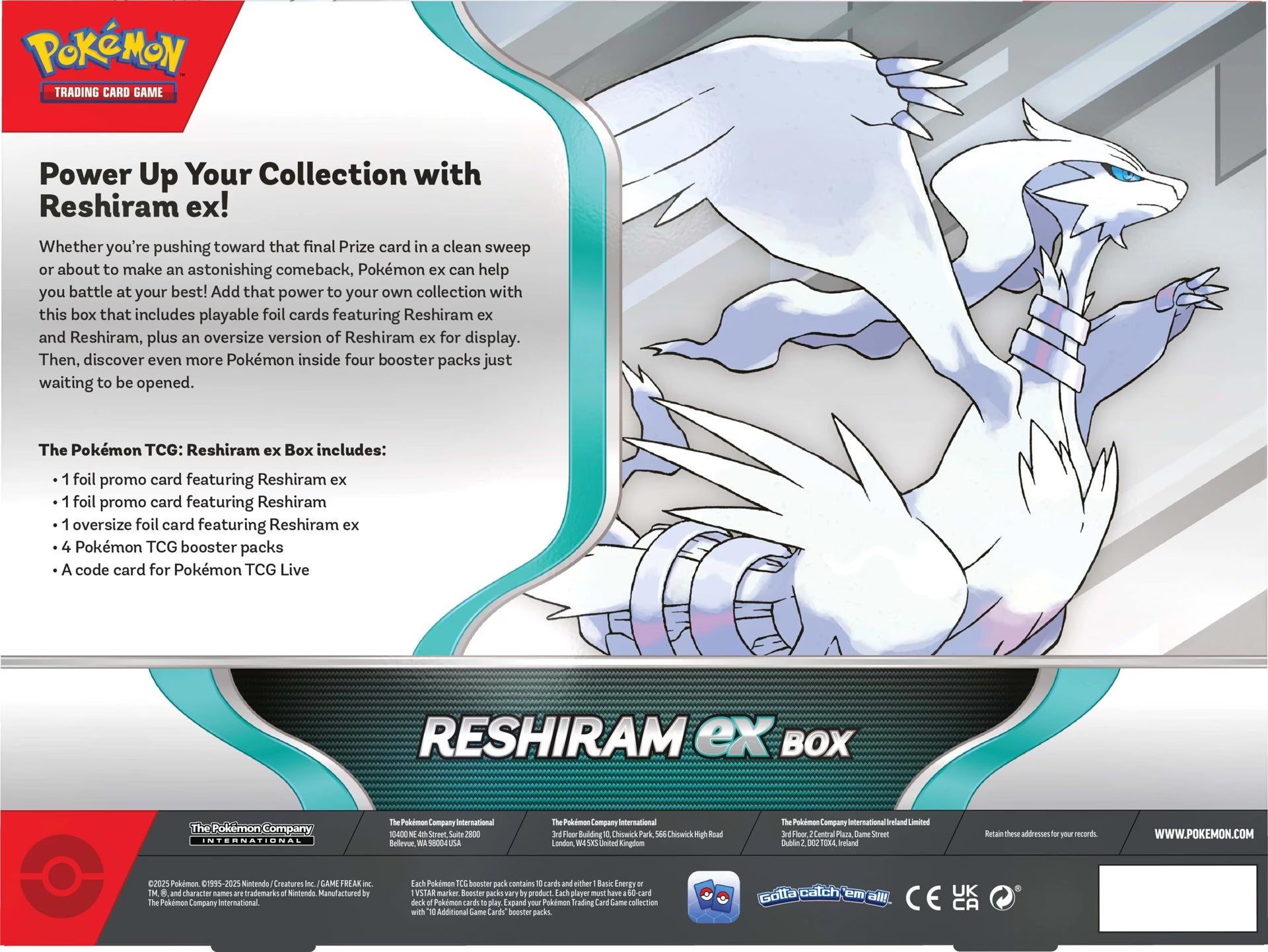 Pokemon Trading Card Game: Reshiram ex Box Pack