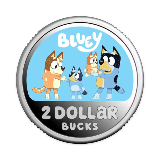 Bluey 2026 $2 Coloured Silver Proof Coin
